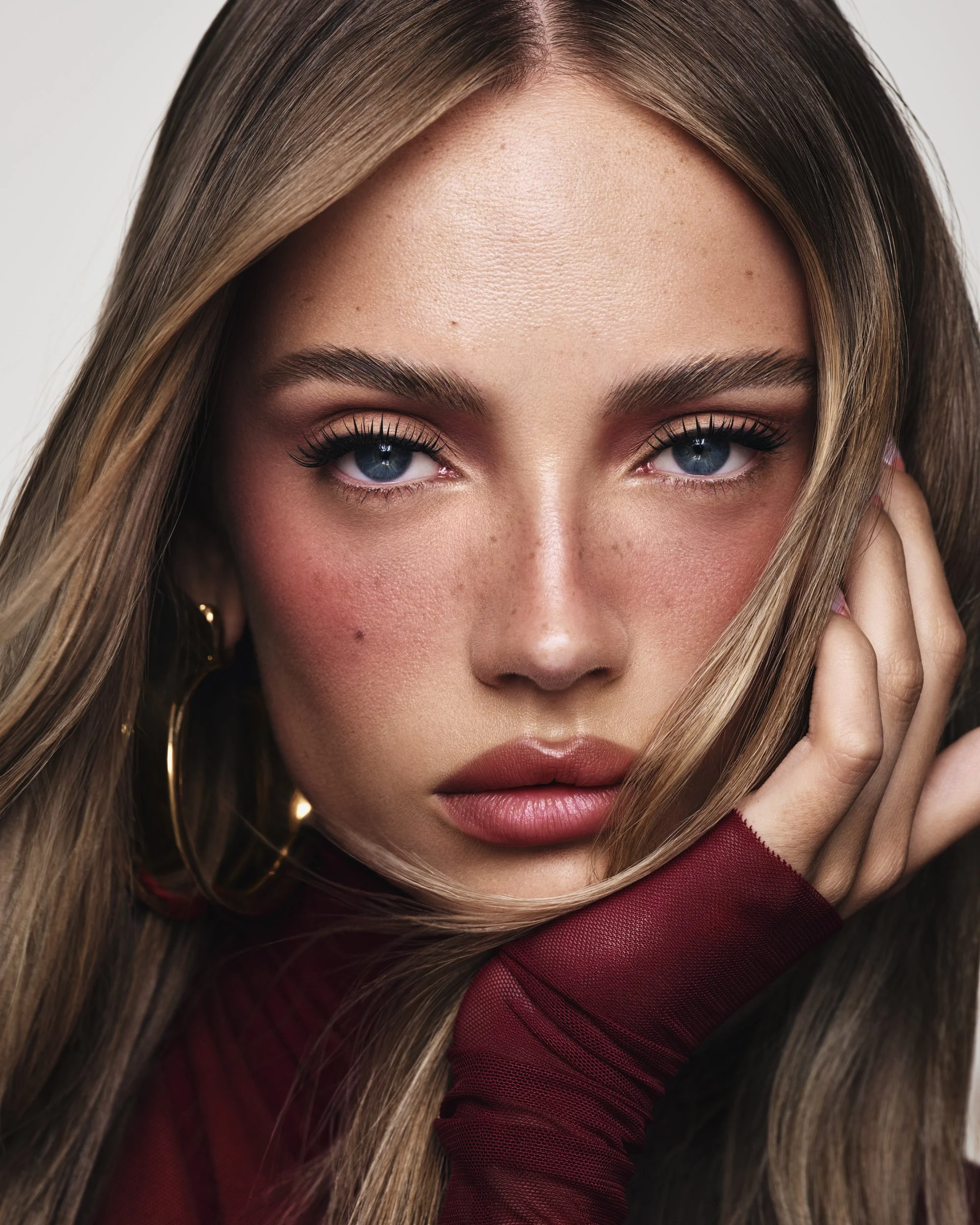 Emma Ellingsen for ss26 Art of skin campaign for Nabla Cosmetics 