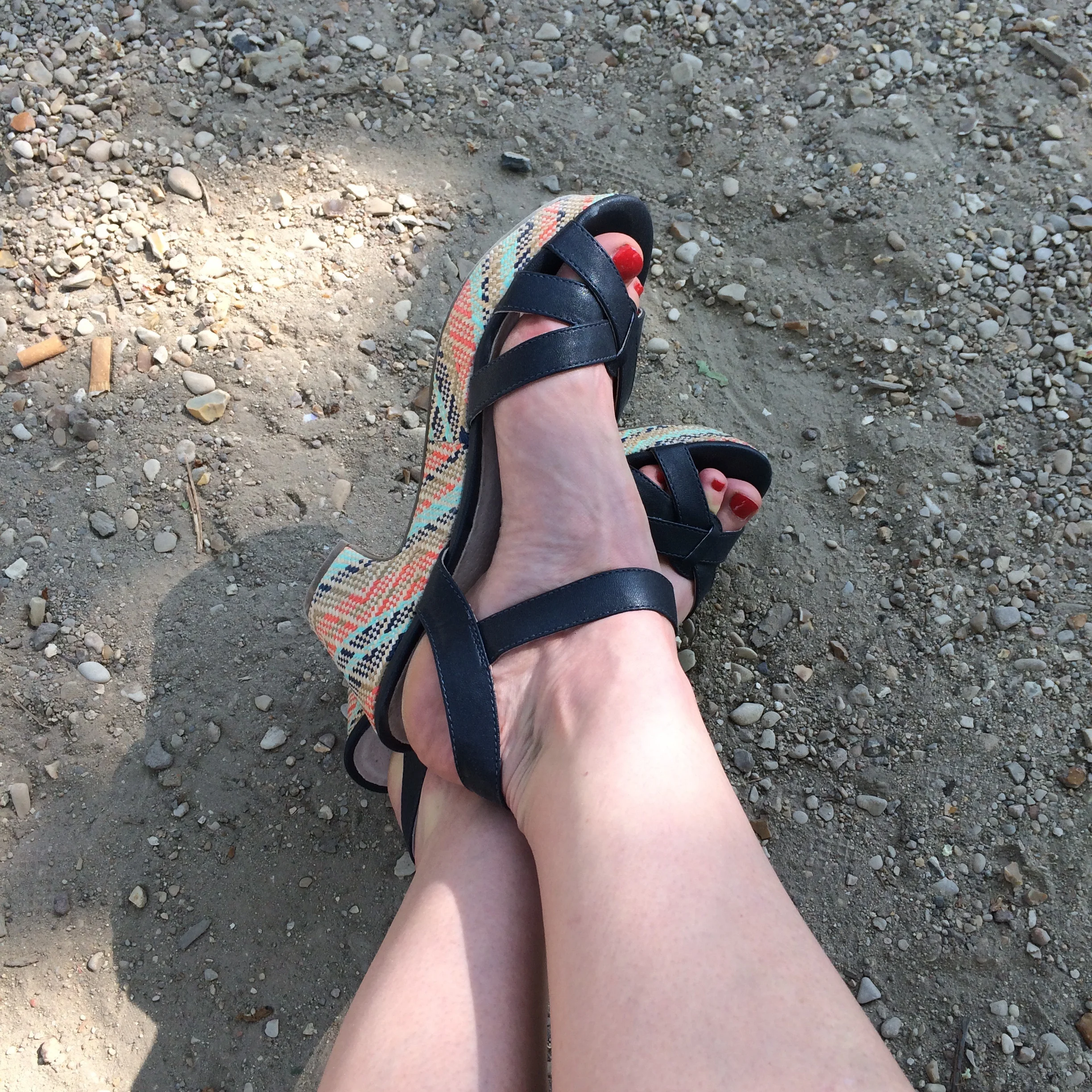 I remembered why I don't like wearing sneakers. And I was lucky to find a store open on Sunday, and having a sale. Feeling slightly more Parisisn I allowed myself to assimilate more buy sitting outside at a cafe and enjoyed a sorbet for as long as I wanted. 