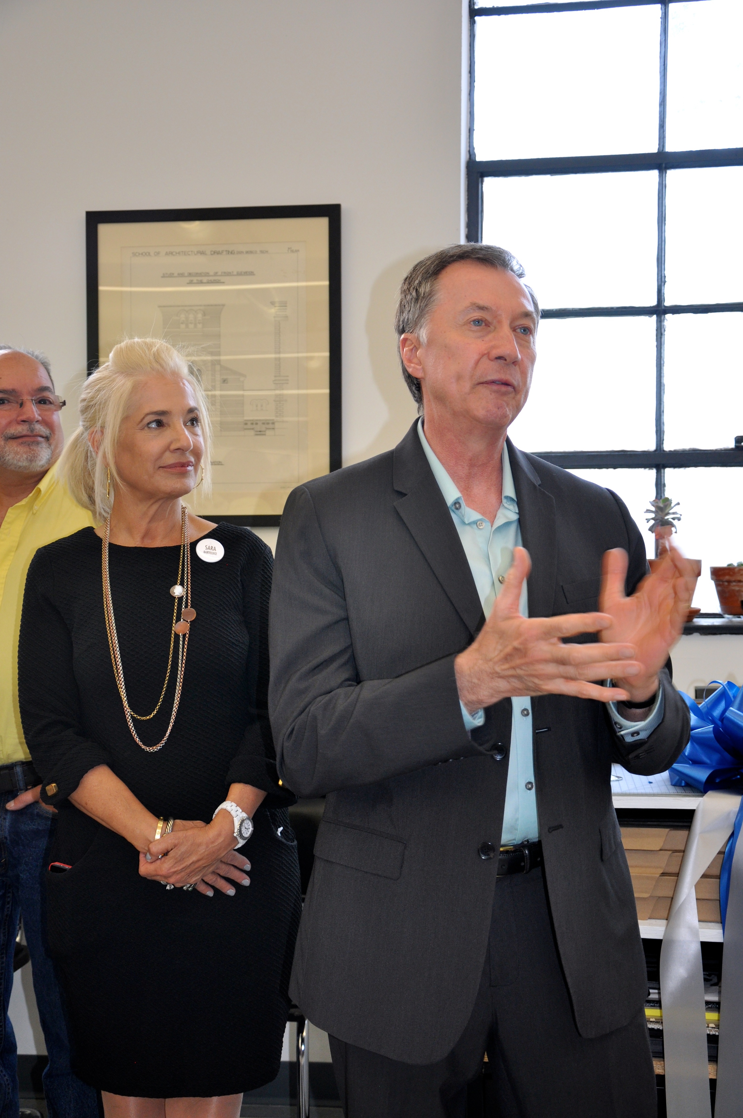  Director of Hudson County Cultural &amp; Heritage Tourism, Bill Larosa also speaks to the crowd on Saturday. 