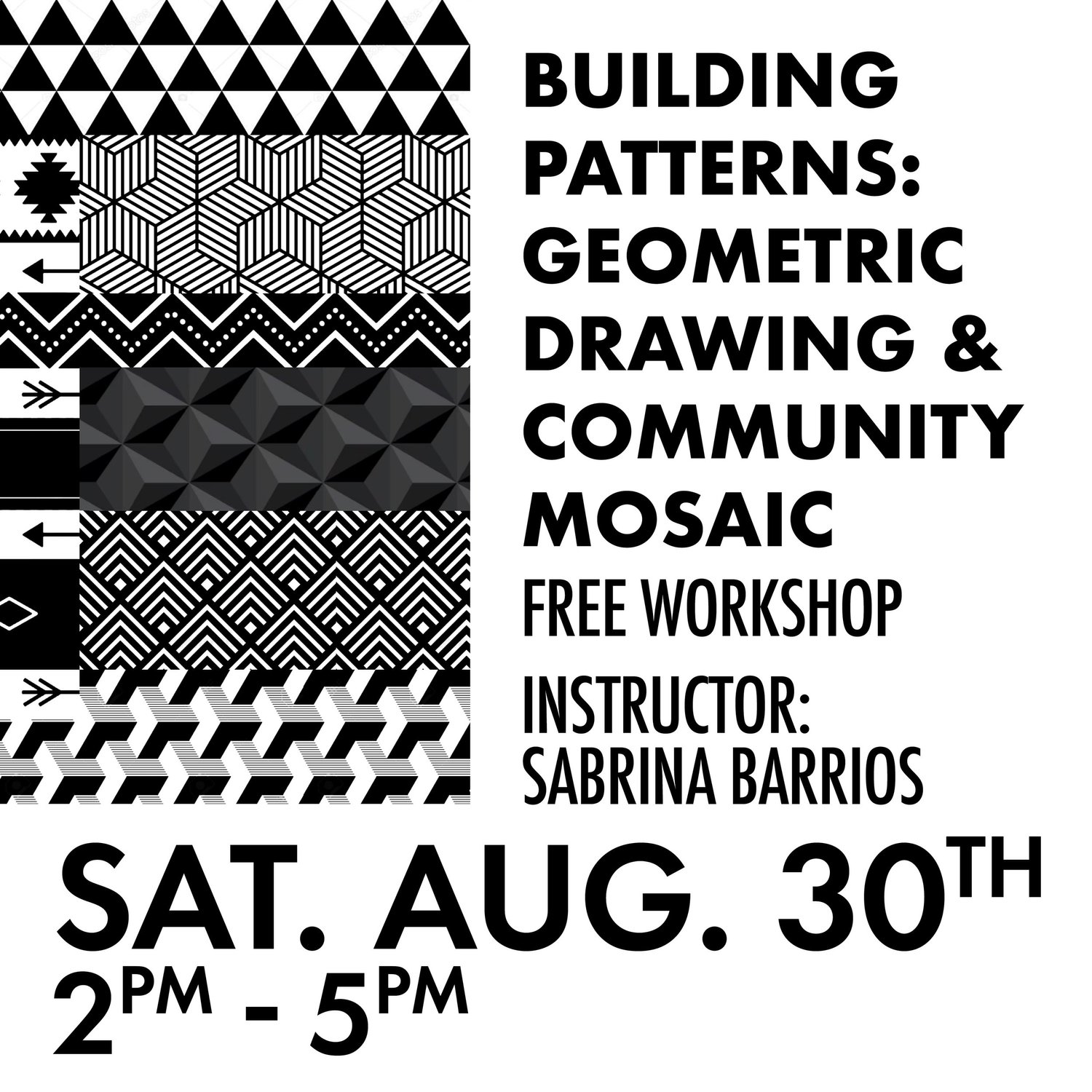 Building Patterns: Geometric Drawing Community Mosaic (8/30