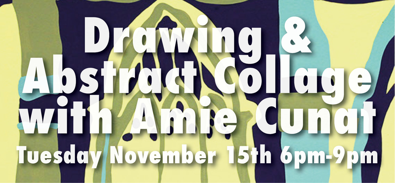 In this workshop, participants will be creating a series of ink drawings based on objects they find at the studio, which will ultimately become inspiration for an abstract collage using a range of colorful and textured paper. This projects’ aim is to explore the poeticism implicit in our individual drawing hand, while exploring the relationship between observation and abstraction—between our surroundings and art. 