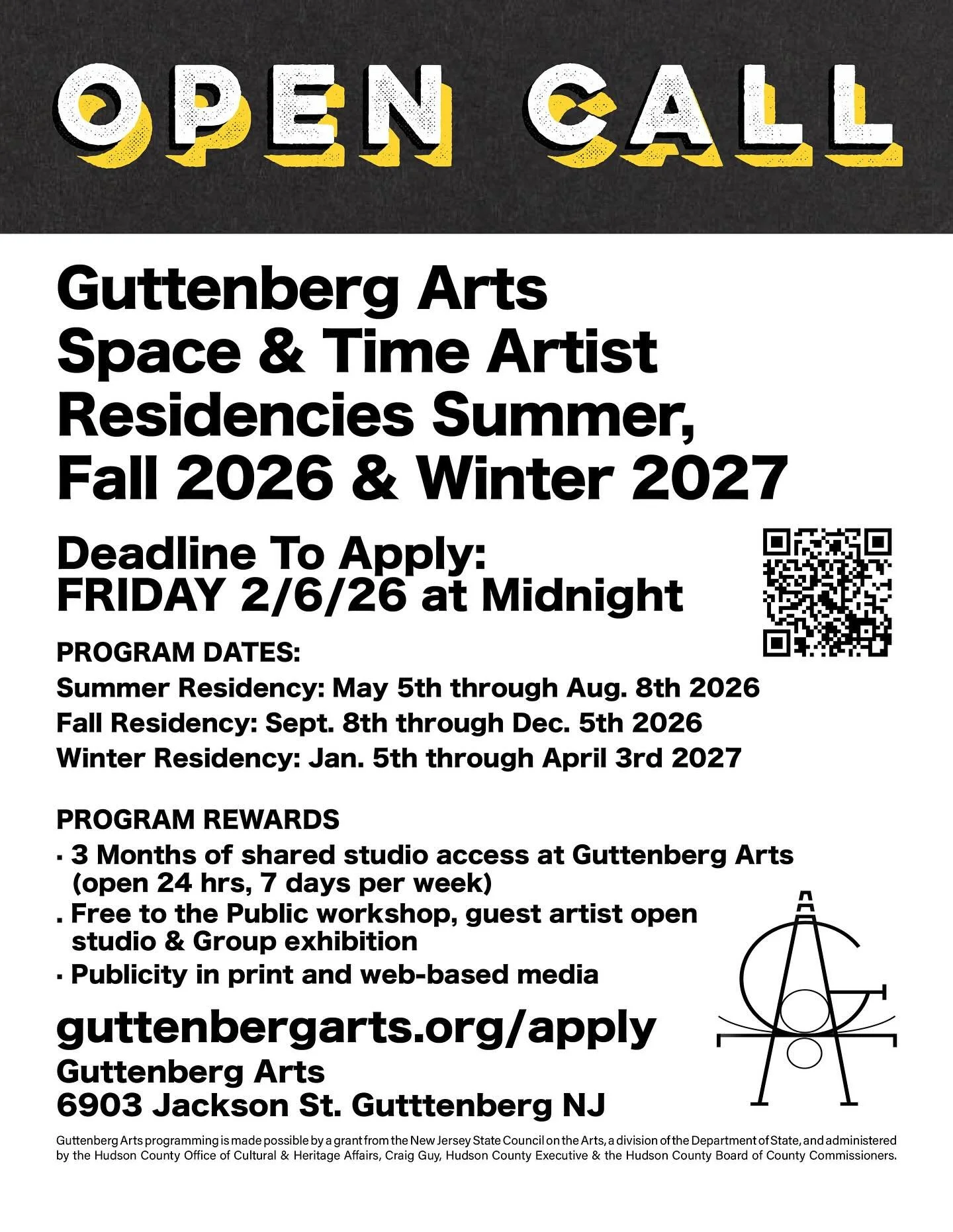 Open Call for the #spaceandtimeartistresidency is live through February 6th! Apply for the Summer/Fall 2026 and winter 2027 cycles. Accepted artists will receive a key to the studio for 3 months, teach a free to the public workshop, receive promotion