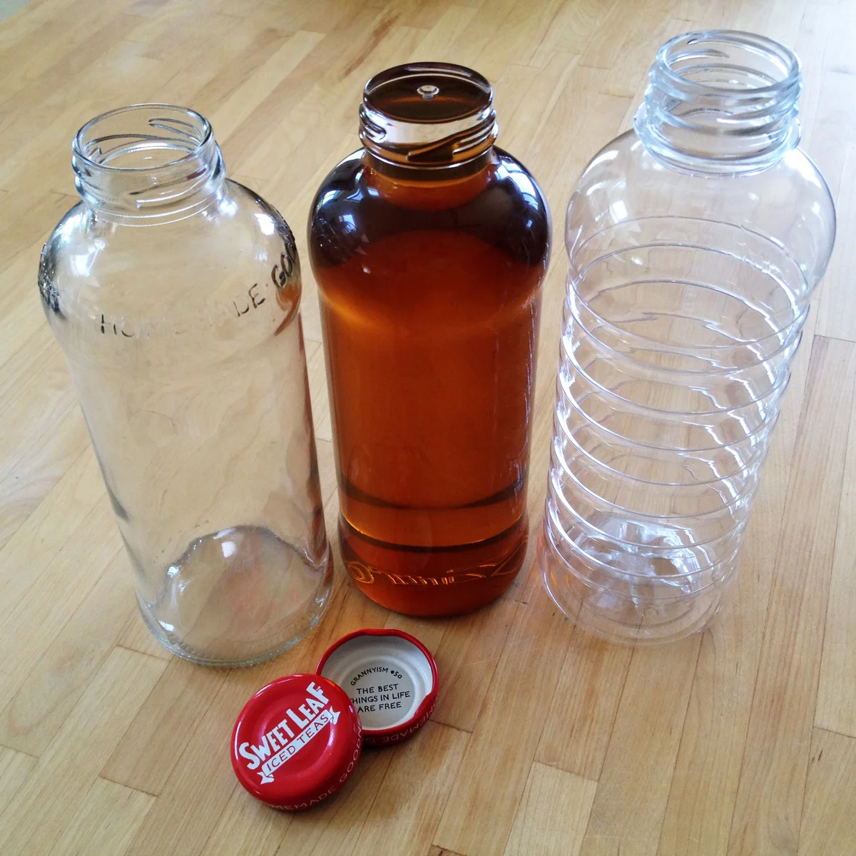  New bottle prototypes developed with the help of Vitro (glass) and Amcore (plastic).  