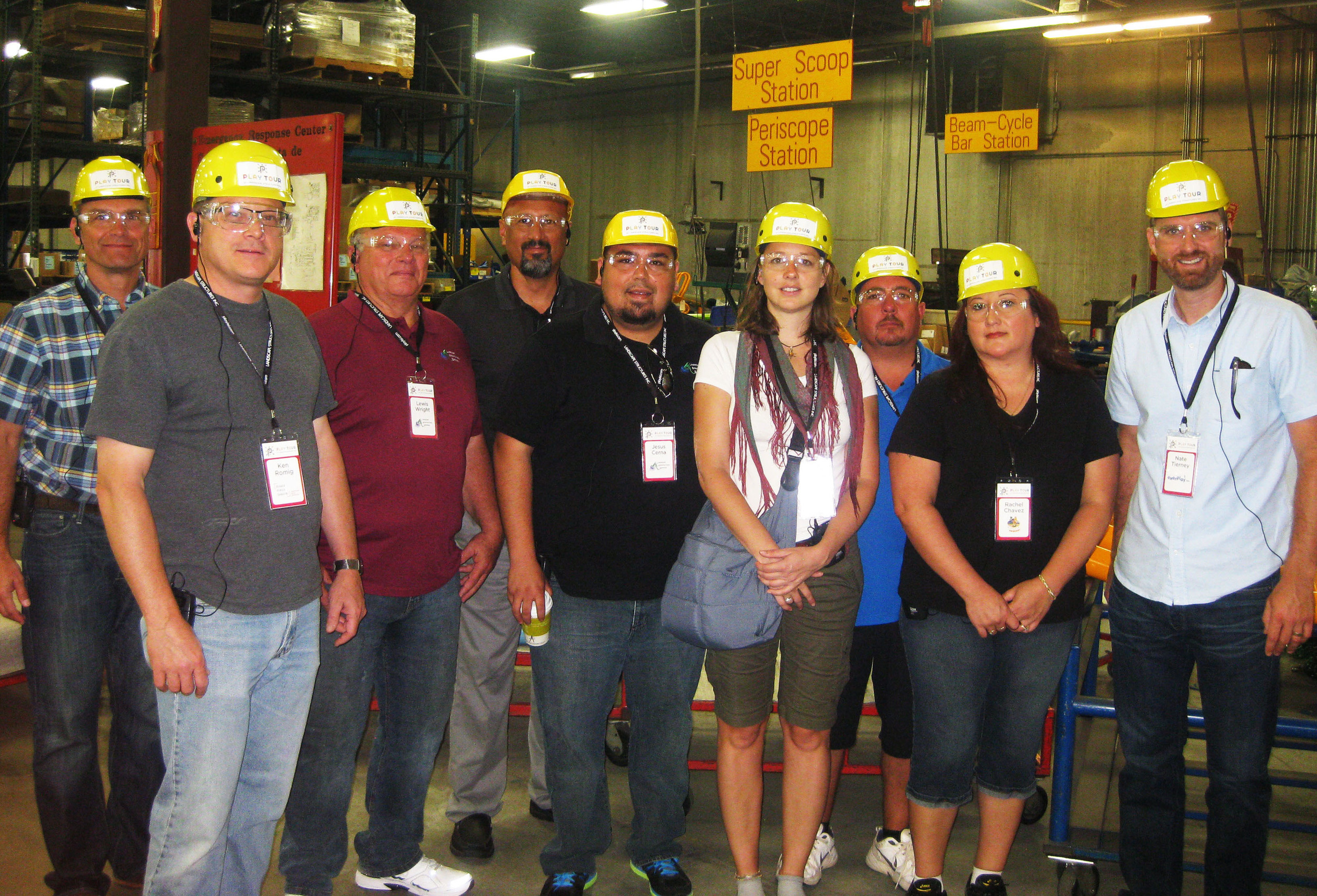 The group at the Super Scoop / Periscope Station.