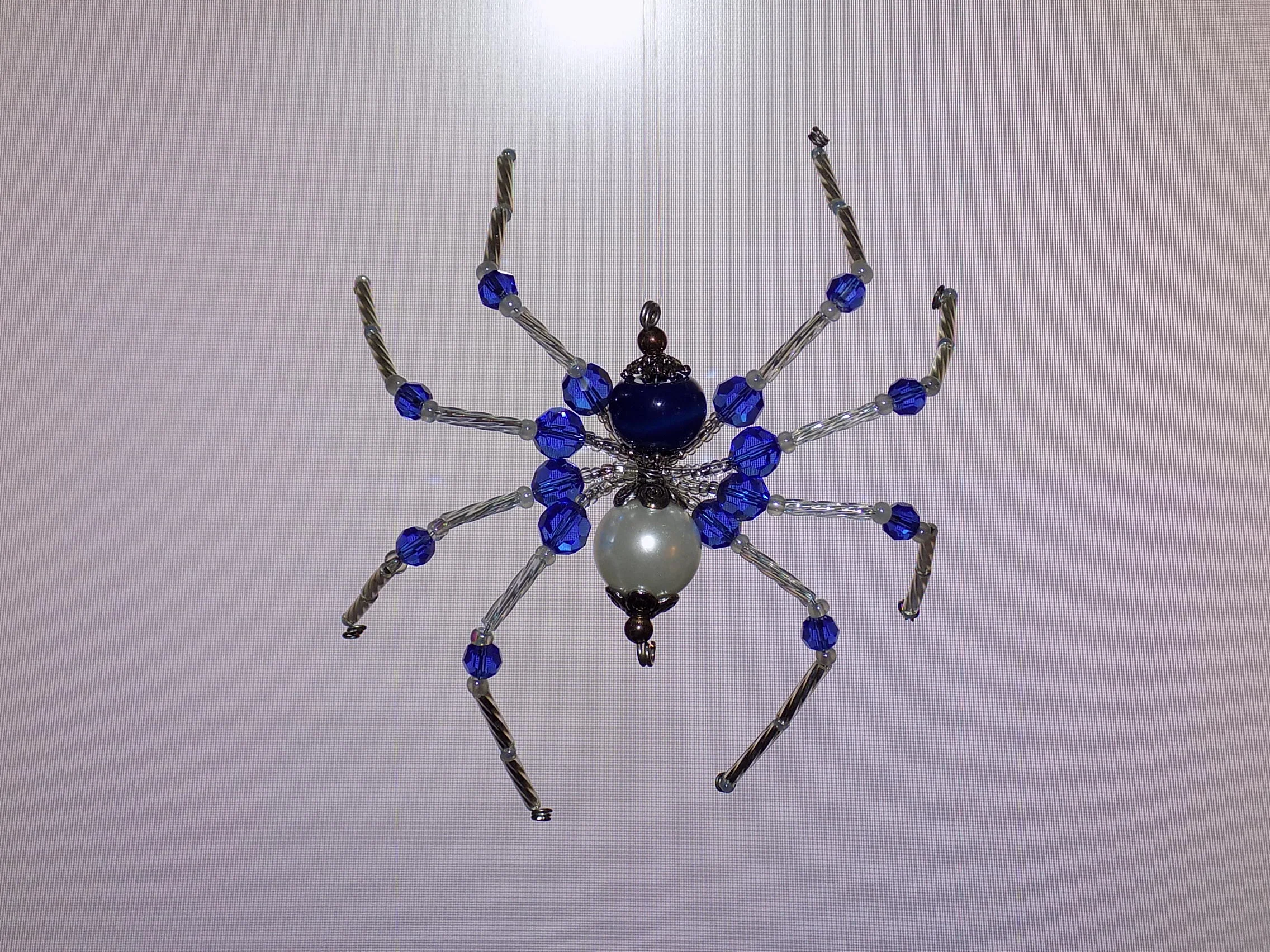 Blue Beaded Spider