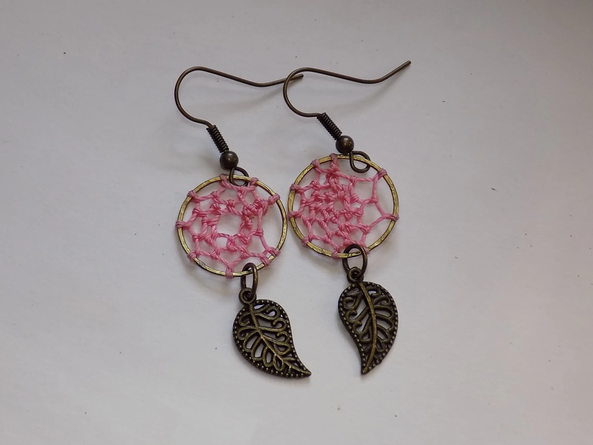 Pink Dreamcatcher Earrings