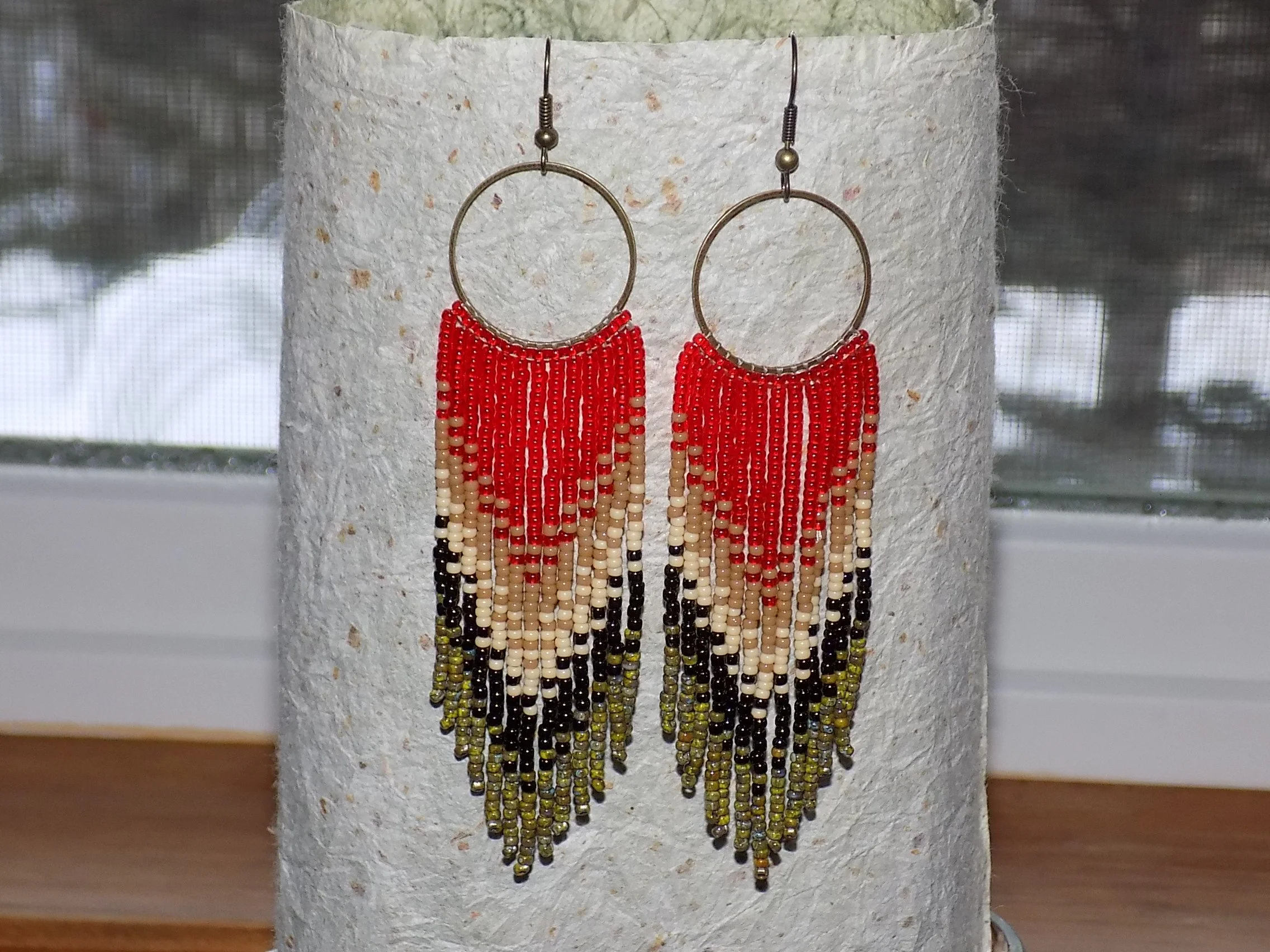 Beaded Fringe Earrings #8