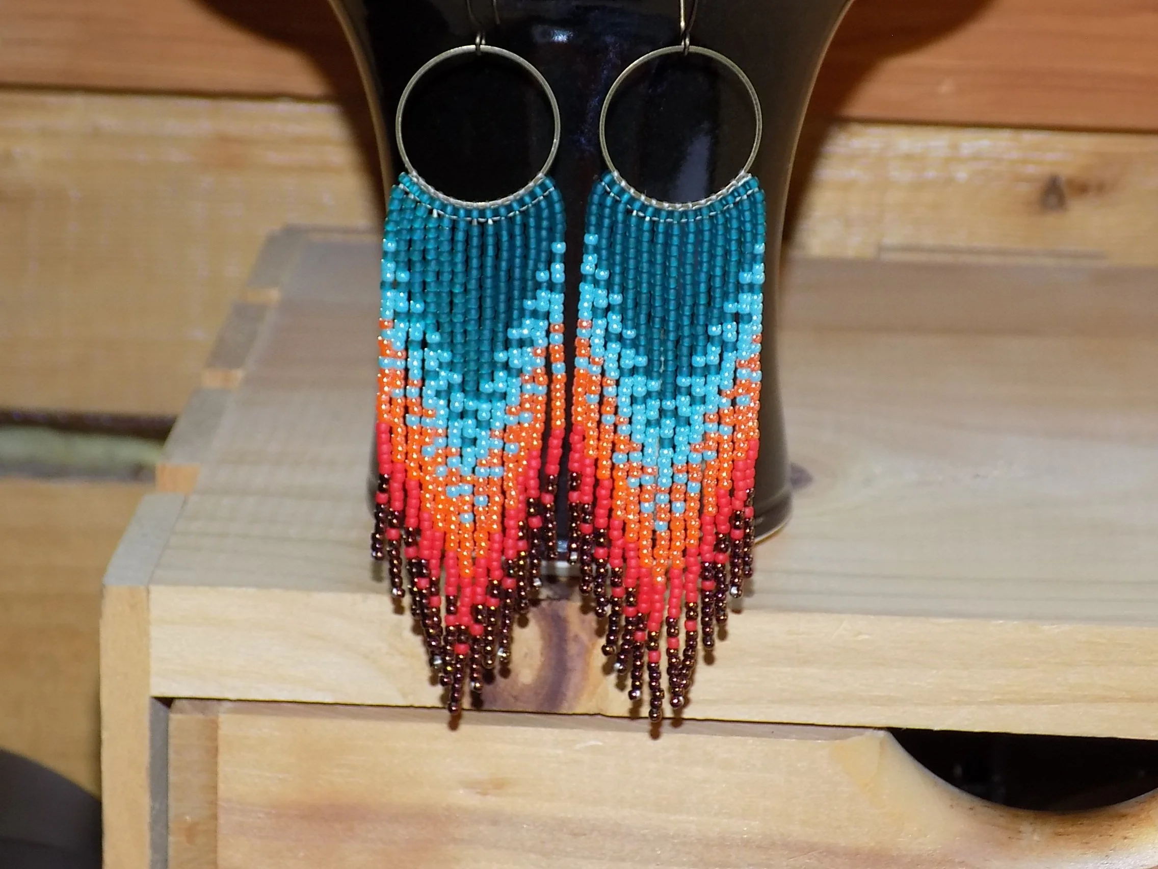Beaded Fringe Earrings #11