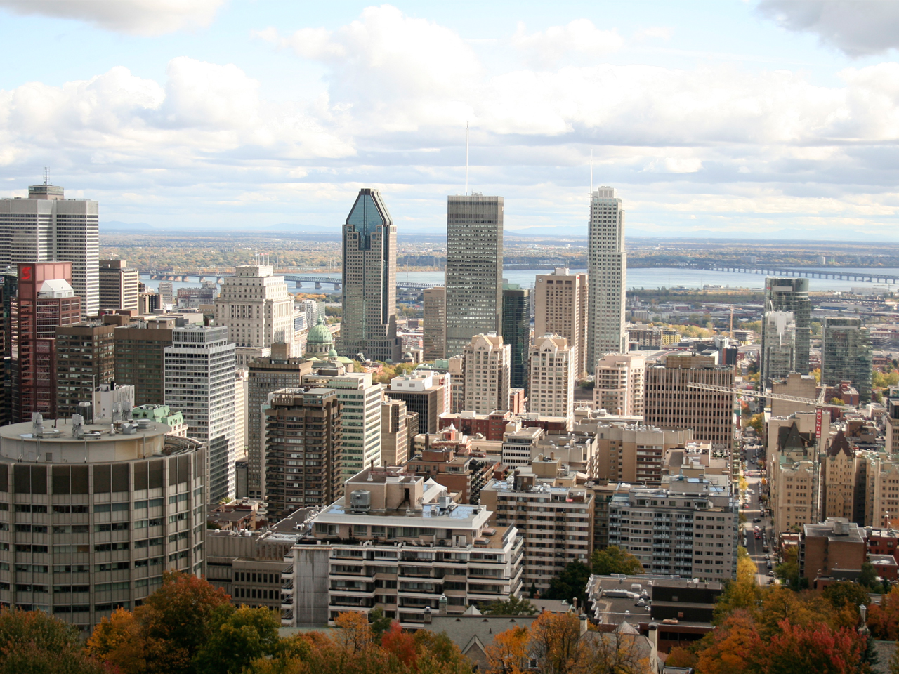 The Mont Royal lookout during the day, took a walk Thanksgiving weekend with my mom and brother.