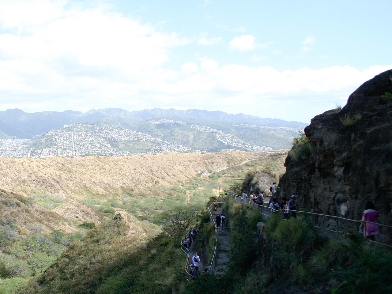 The switchbacks we hiked up to reach the summit. Mules used to carry supplies up these paths. 