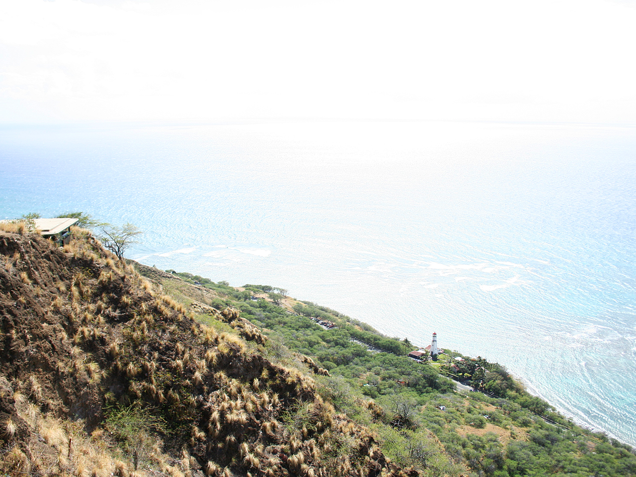 View of the coast from the top of Diamond Head