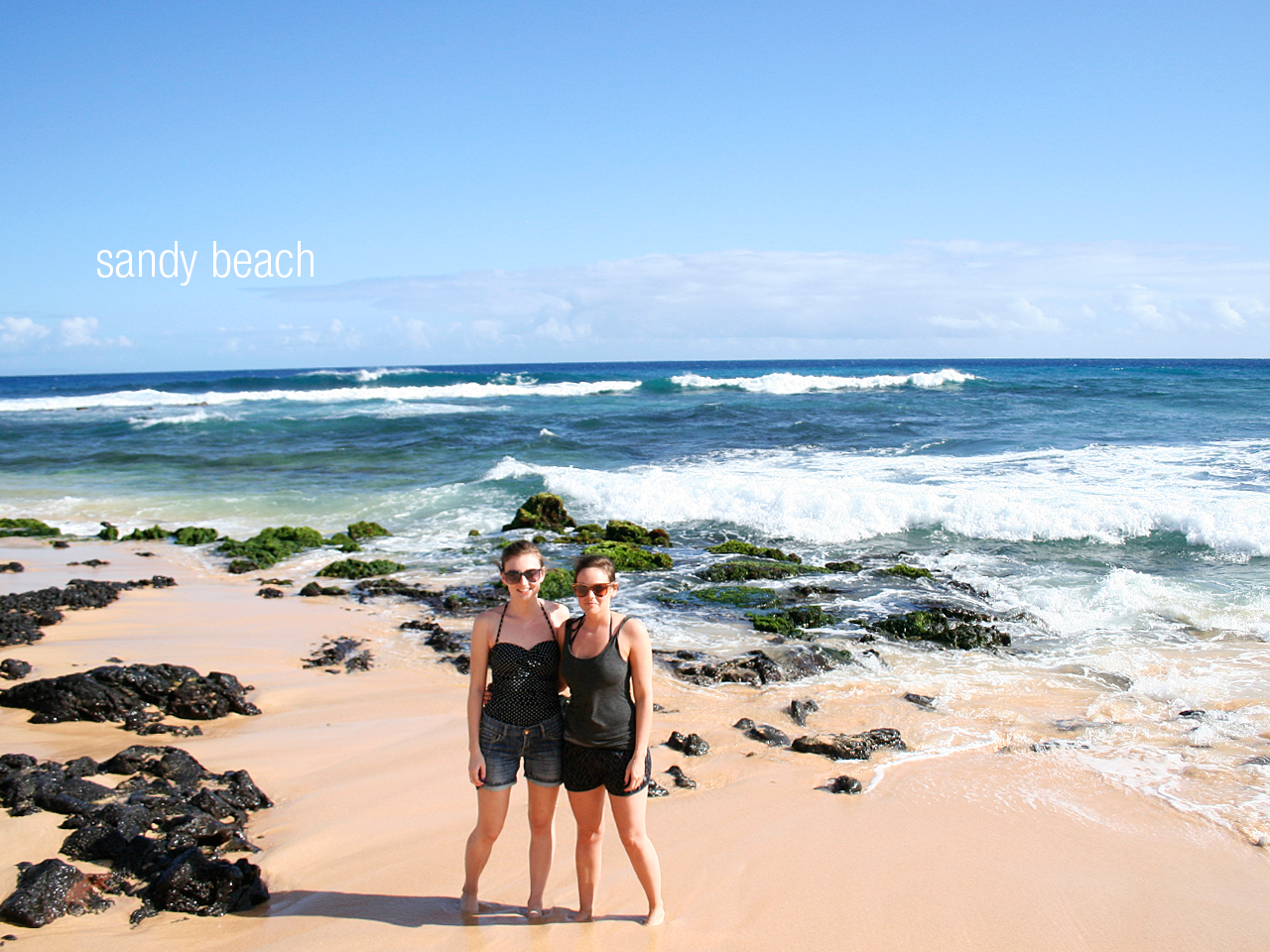 Later the same day we took a 2.5 hour bus ride/ waiting for the bus journey, to get to a less crowded, beautiful beach called Sandy Beach. The waves were really big for swimming and we now know why it is called sandy beach. Never had so much sand in my bathing suit ever. EVER.