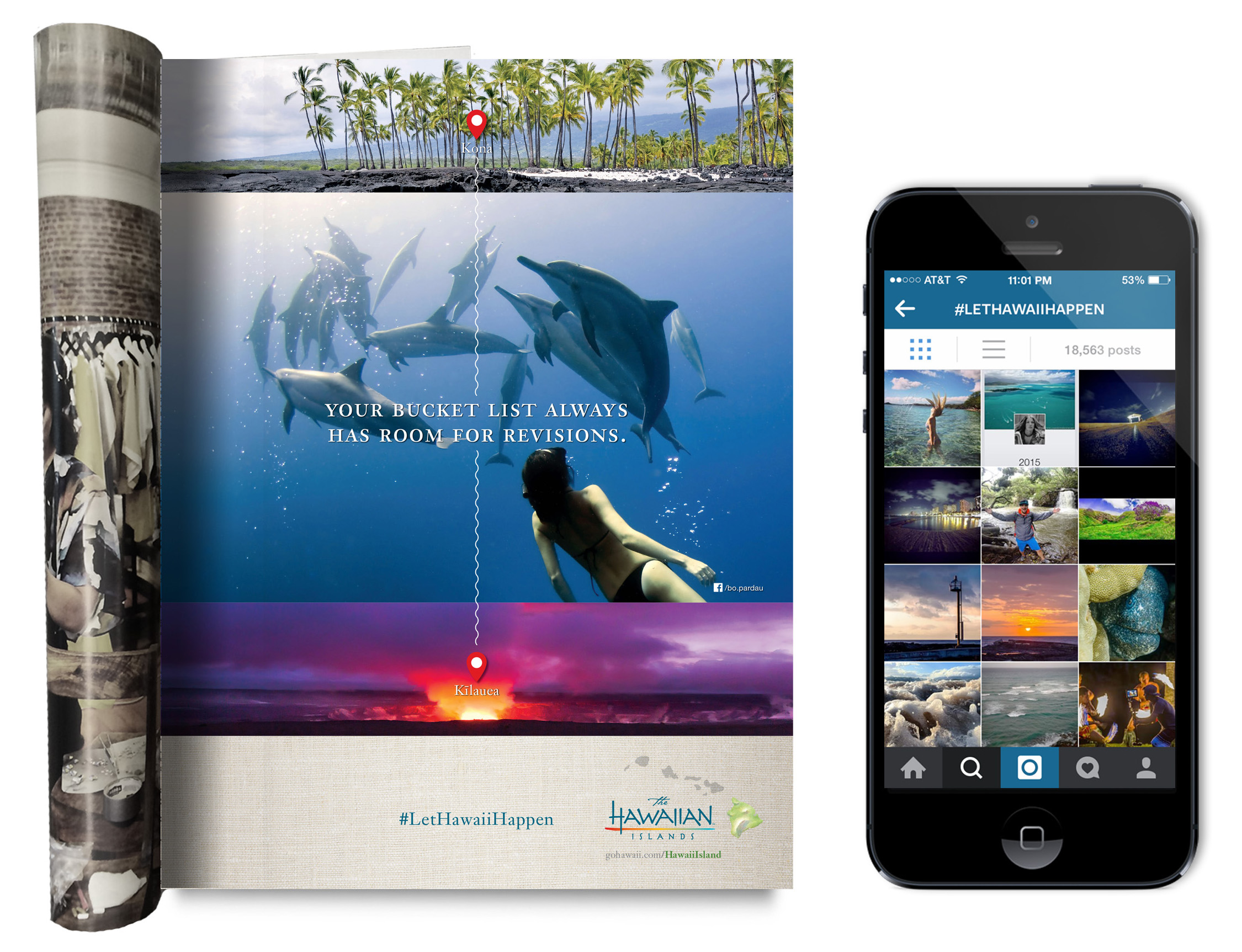 print ad & let hawaii happen instagram 
