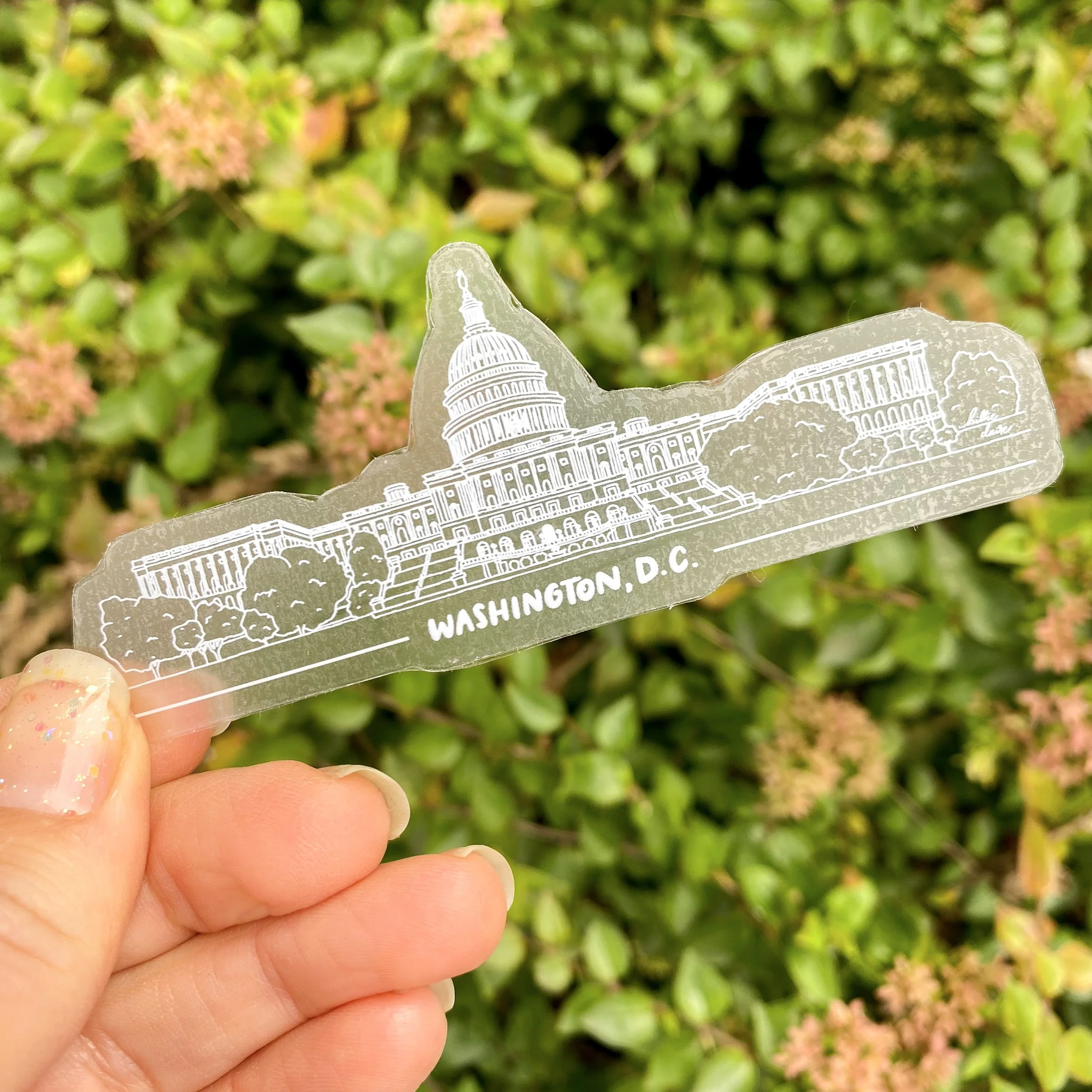 DC Capitol White on Clear Sticker 1 - Billie Claire.jpg