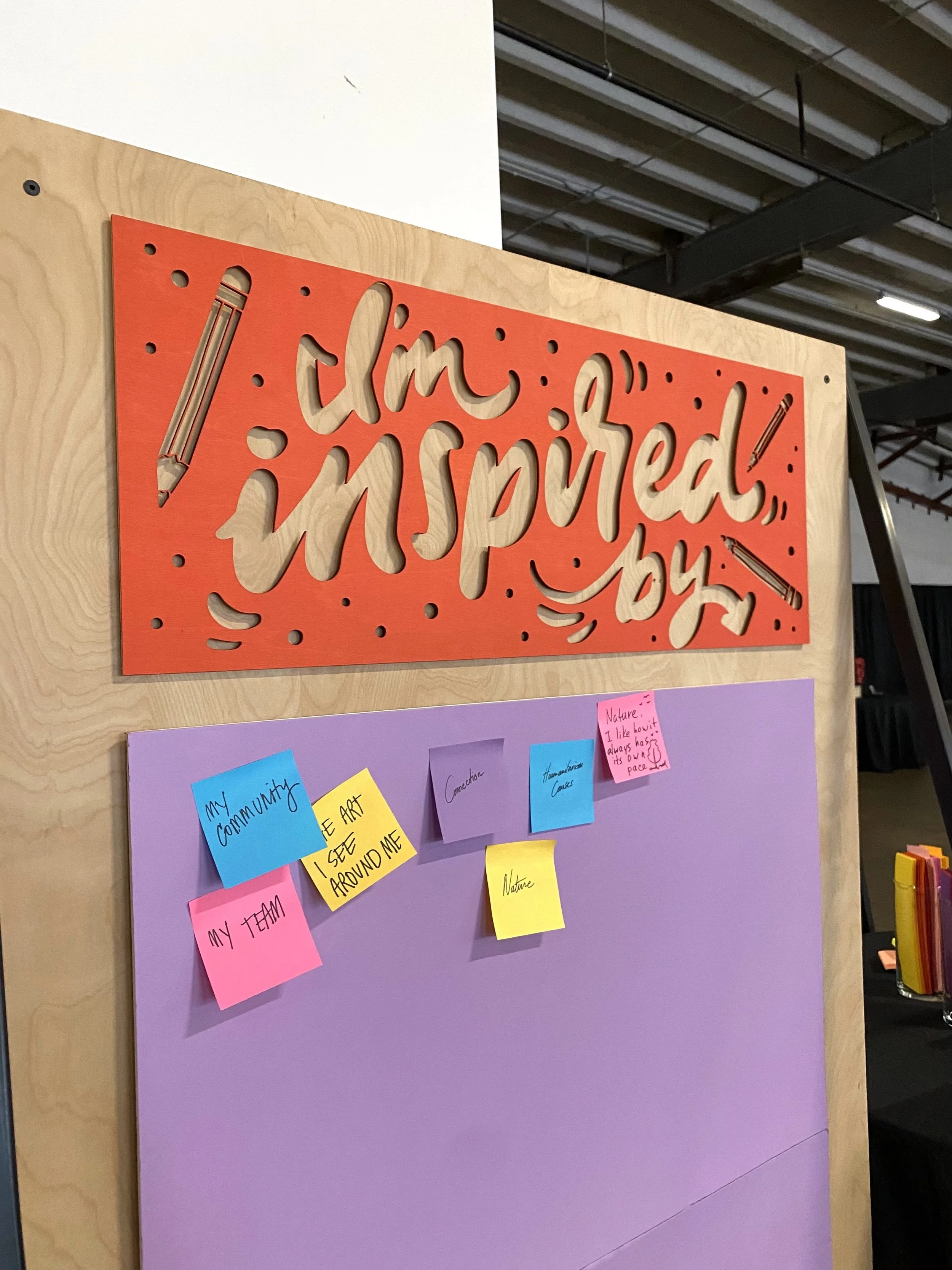 I illustrated, laser cut, and painted custom signs for the guest activations at the event.