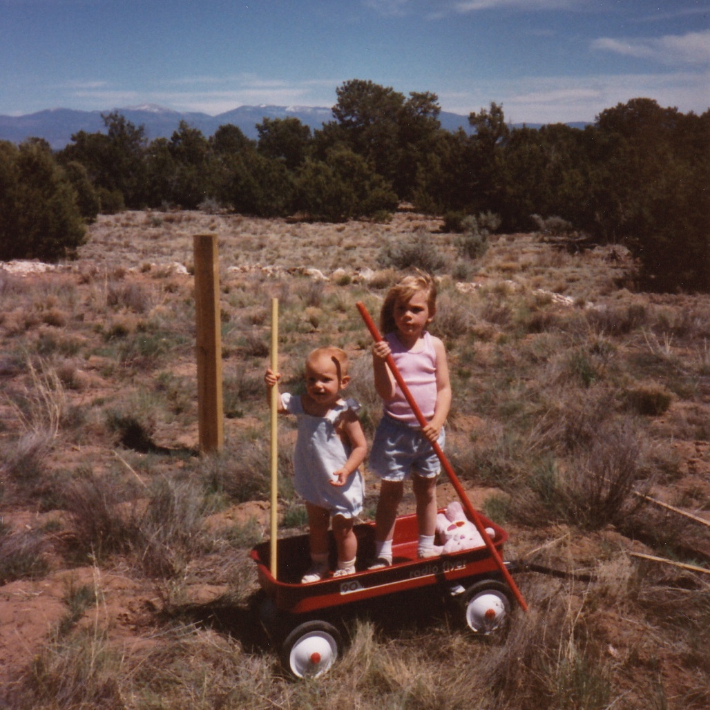 Gondoliering through cacti and sage brush with my sister. (I'm the bald one on the left.)
