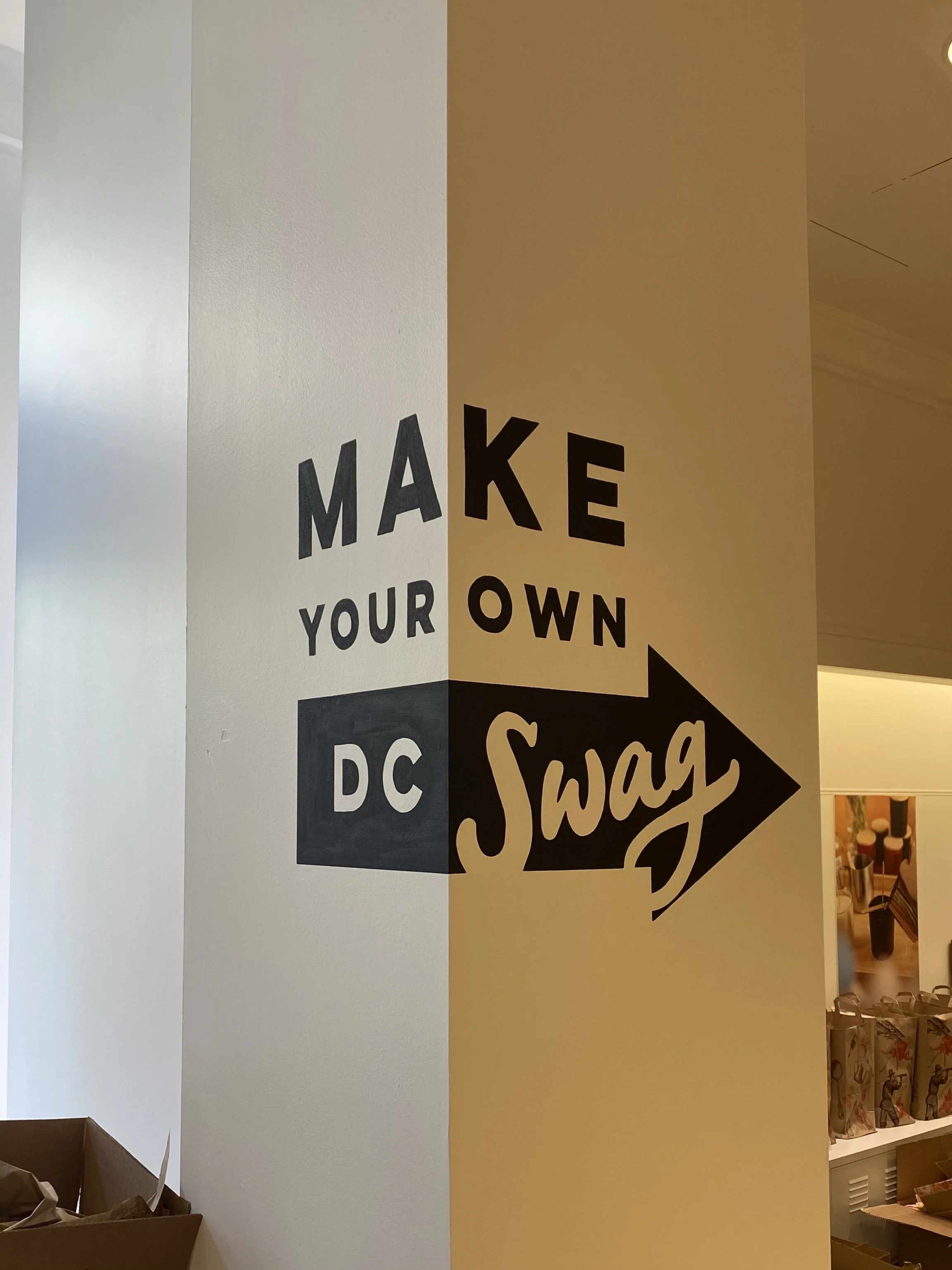 I designed and painted this signage to highlight the Make It Bar area.