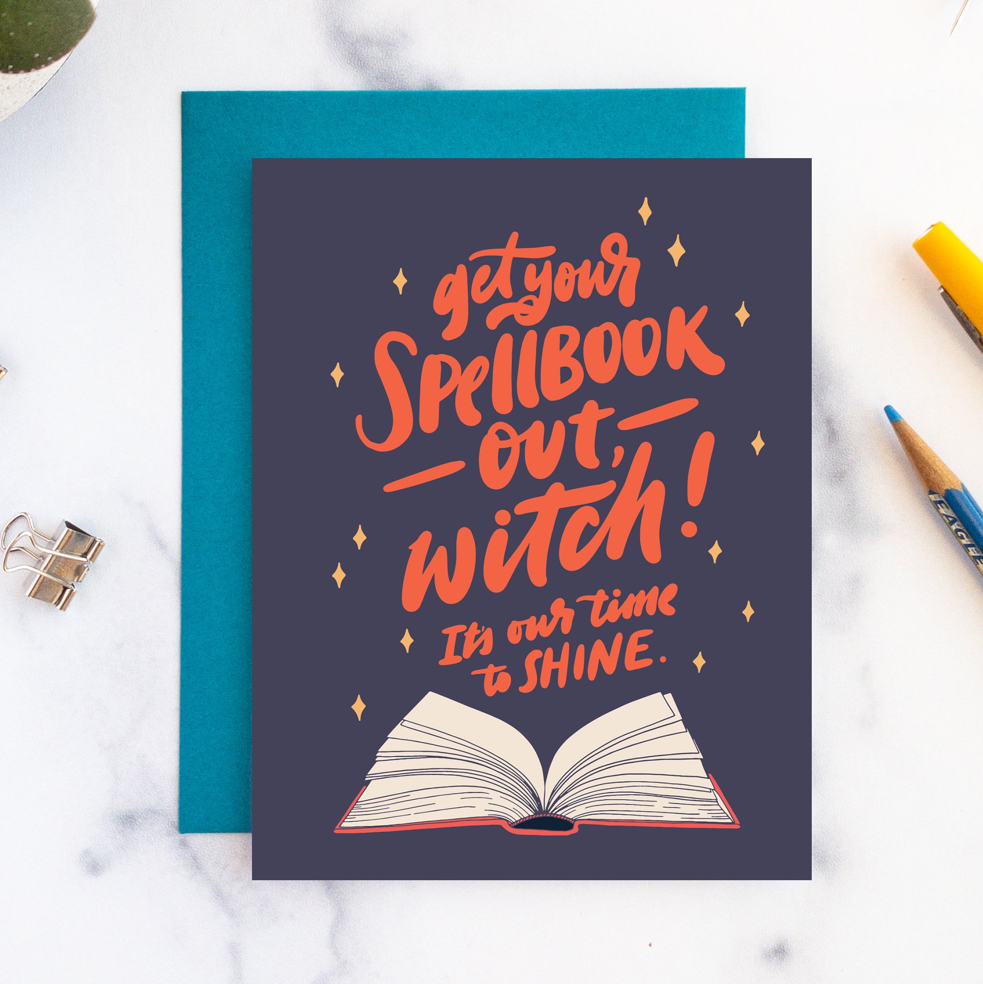 Greeting Card - Spellbook