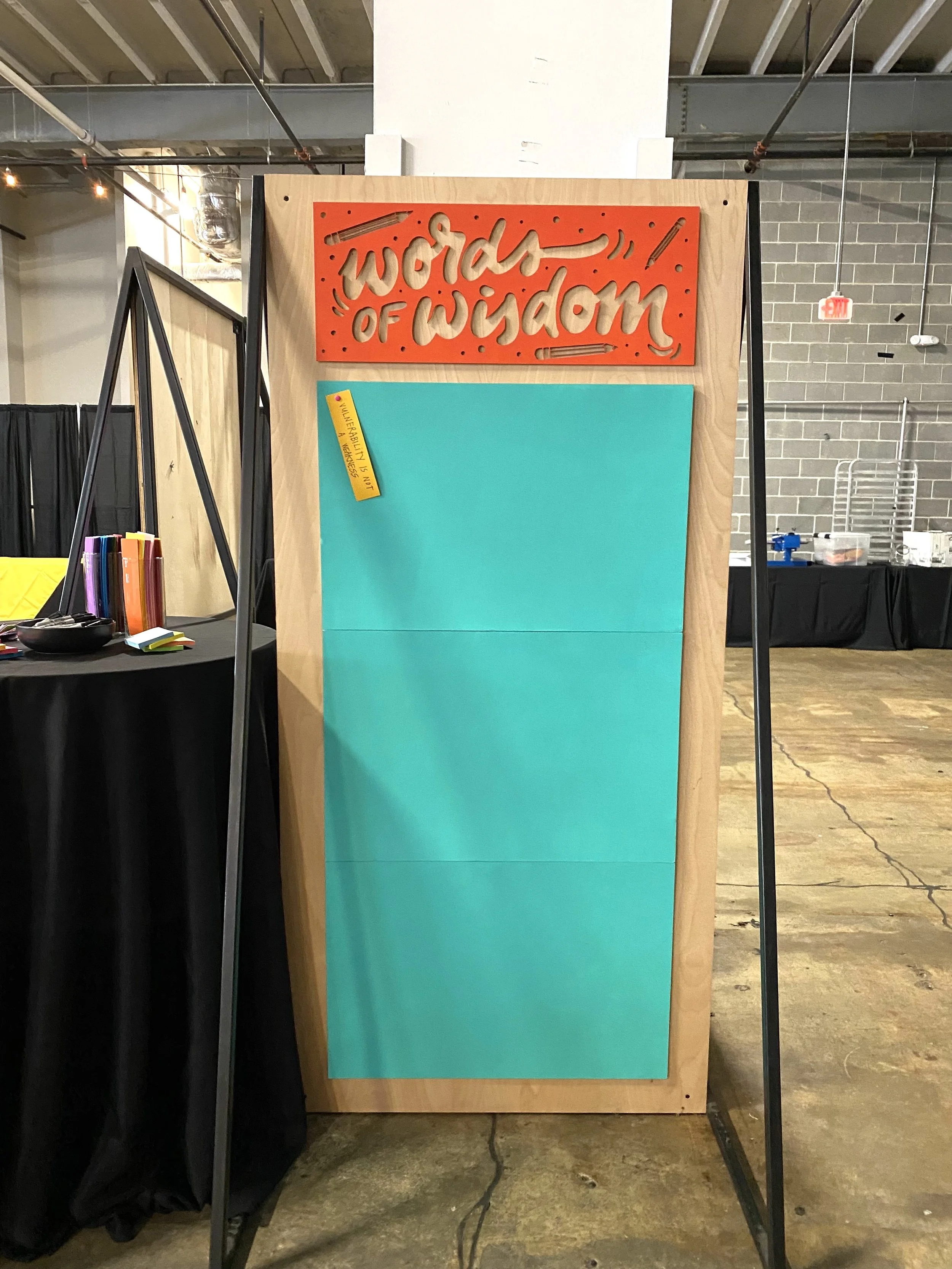 I also painted the foam core boards and installed all pieces onto existing mobile walls. 