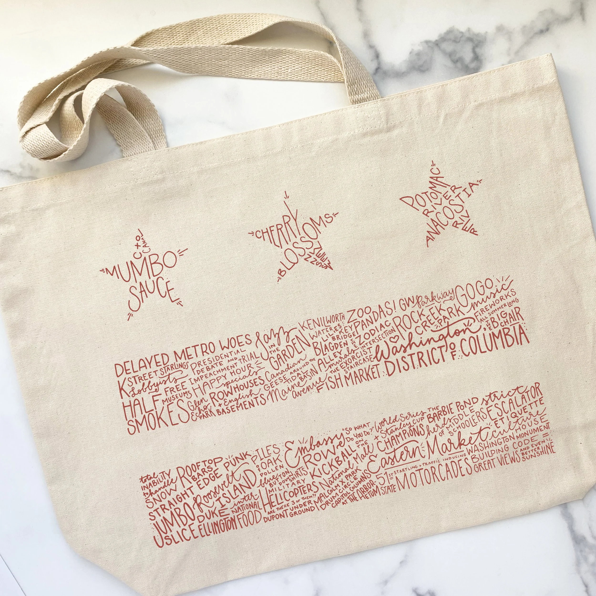 TB-DCF | Washington, DC Flag Tote Bag
