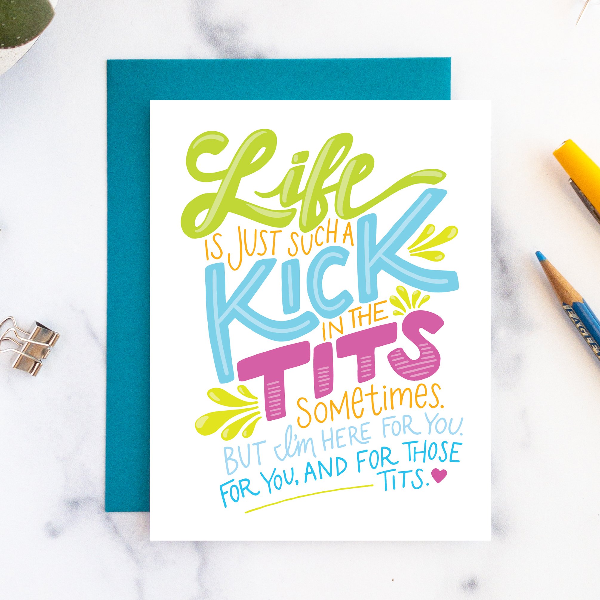 Greeting Card - Kick in the Tits