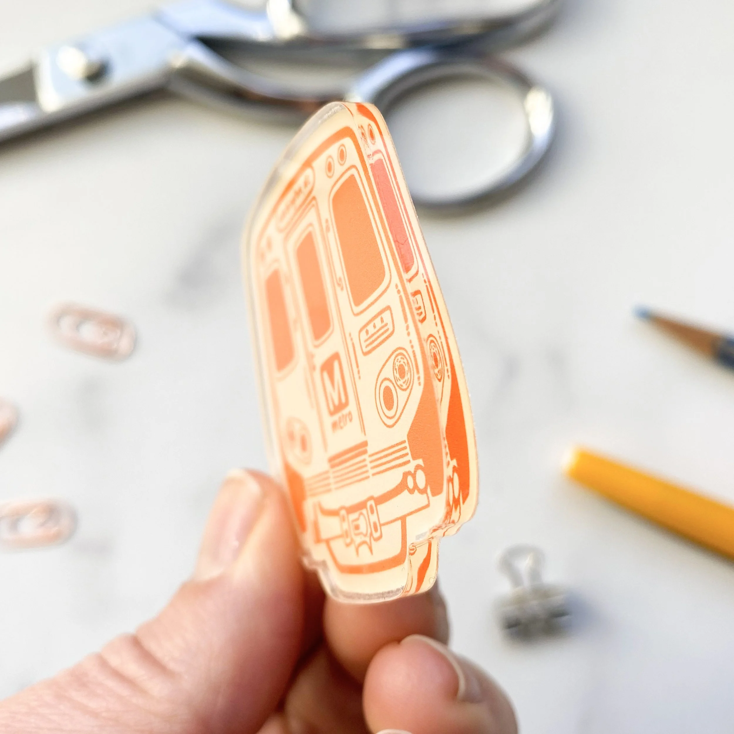 DC Metro Orange Acrylic Magnet 2 - Billie Claire.jpg