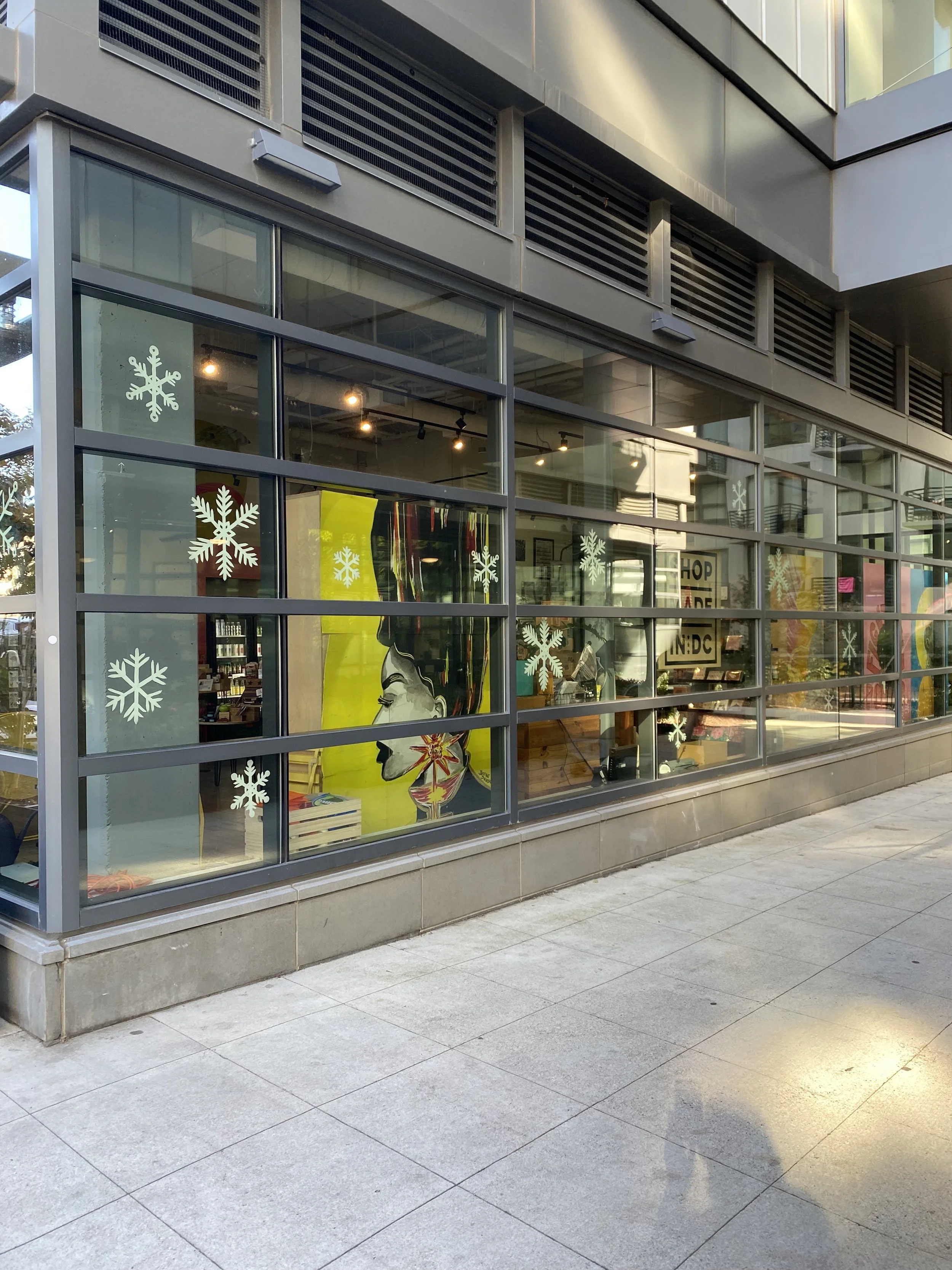 2025 Winter window painting for Shop Made in DC Union Market.