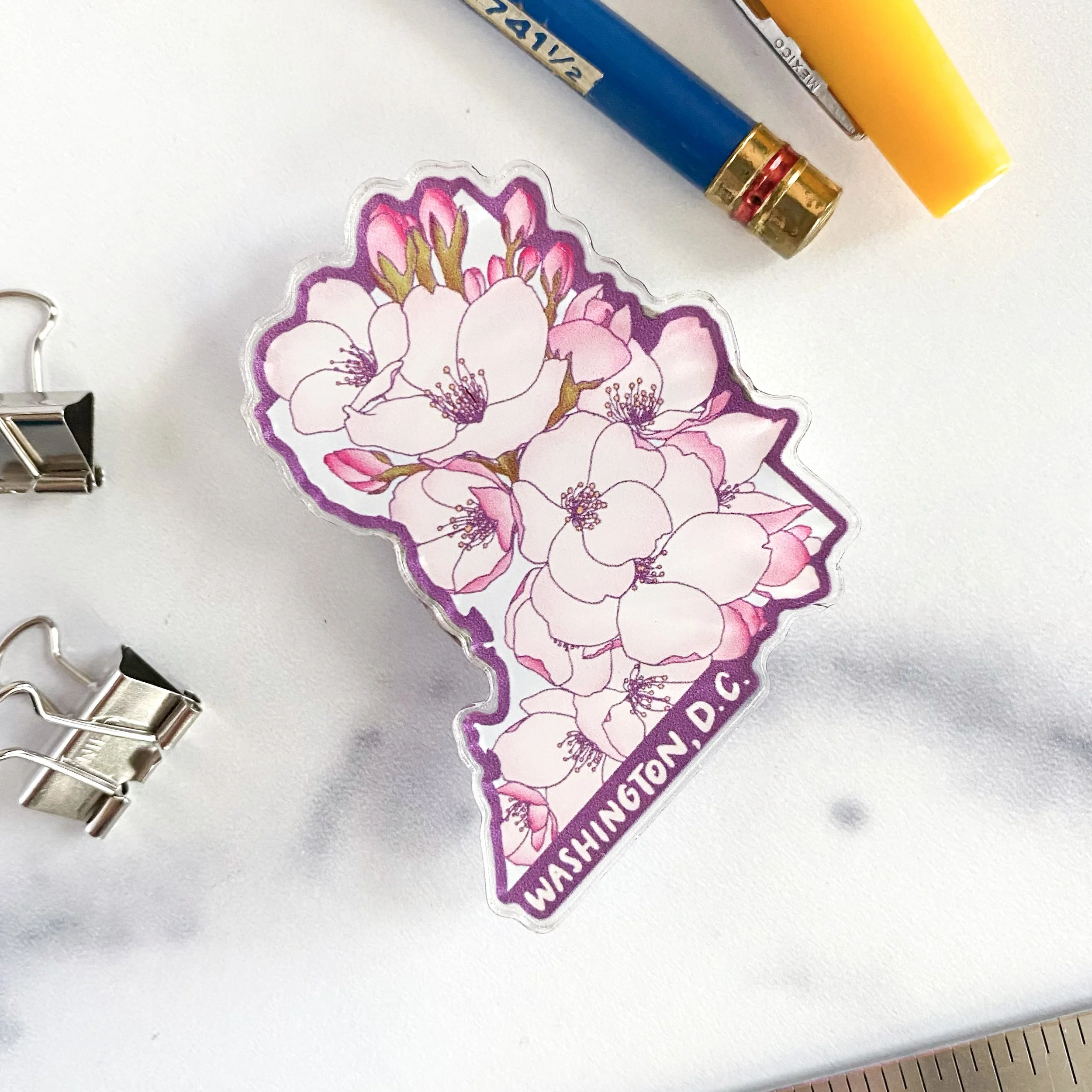 DC Outline Cherry Blossoms Acrylic Magnet 2 - Billie Claire.jpg