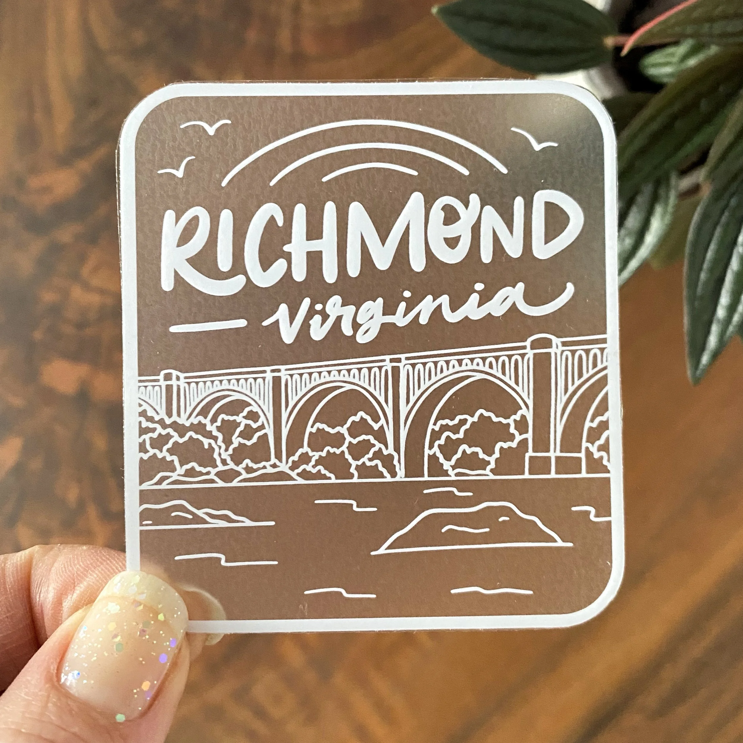 ST-CSX | Richmond A-Line CSX Bridge White on Clear Sticker