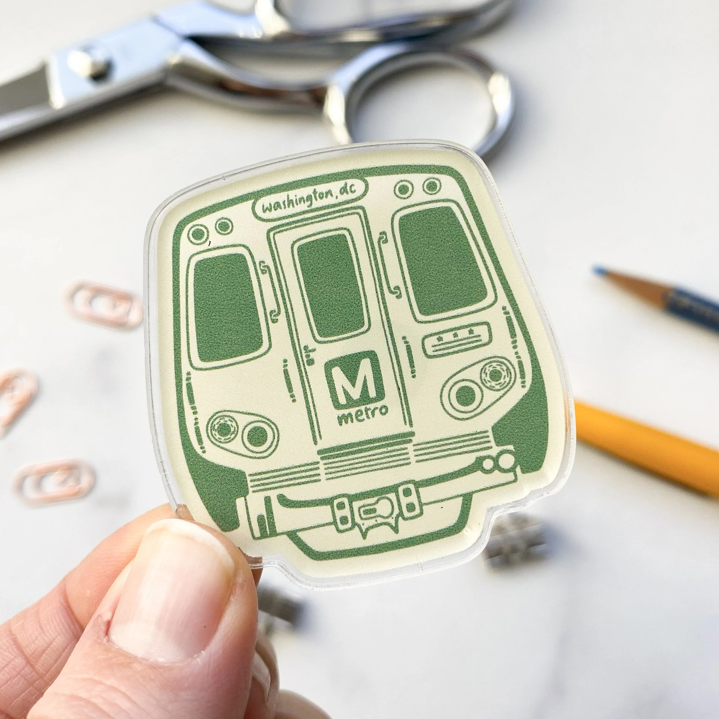 DC Metro Green Acrylic Magnet 1 - Billie Claire.jpg