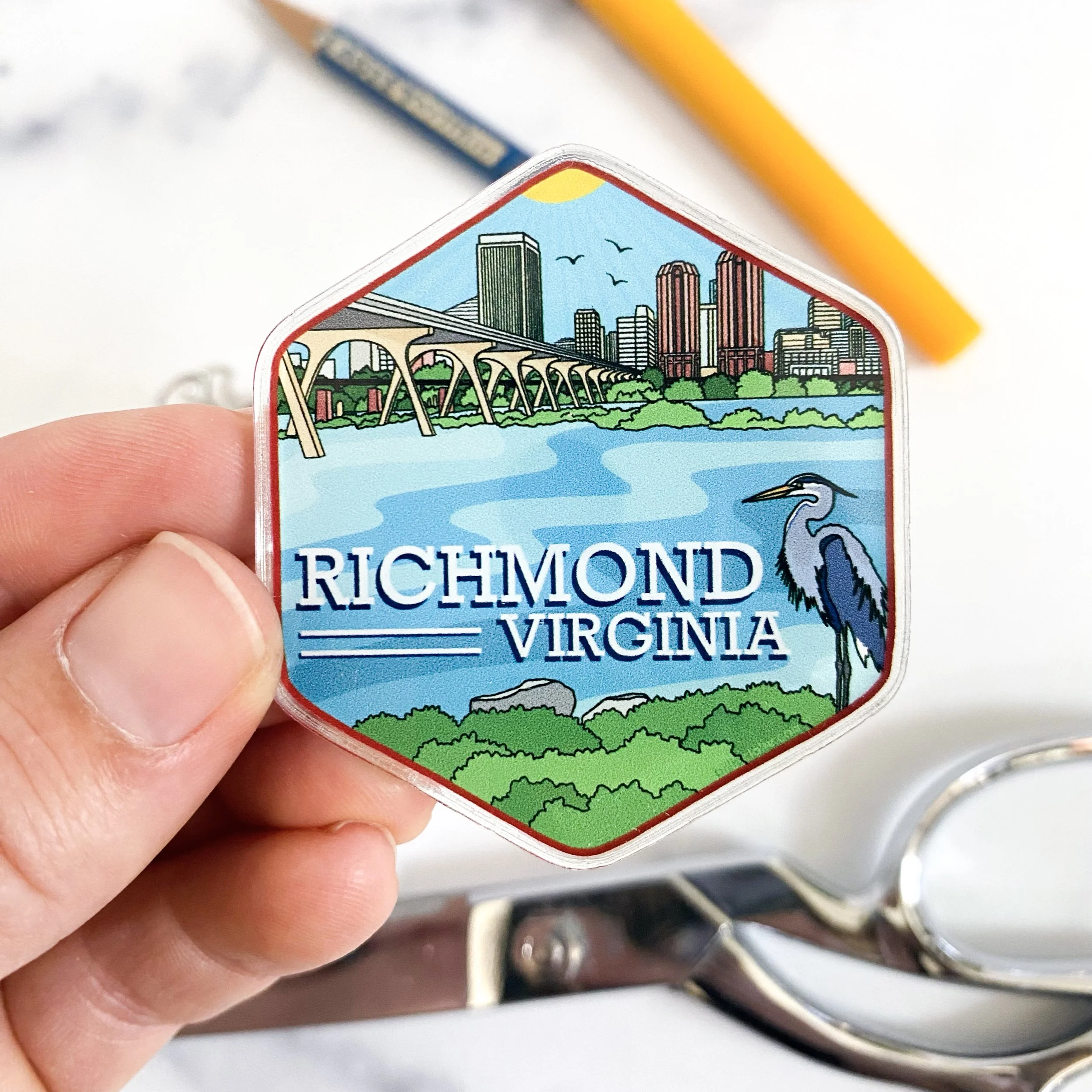 ** AM-RVA  |  Acrylic Magnet Richmond Skyline