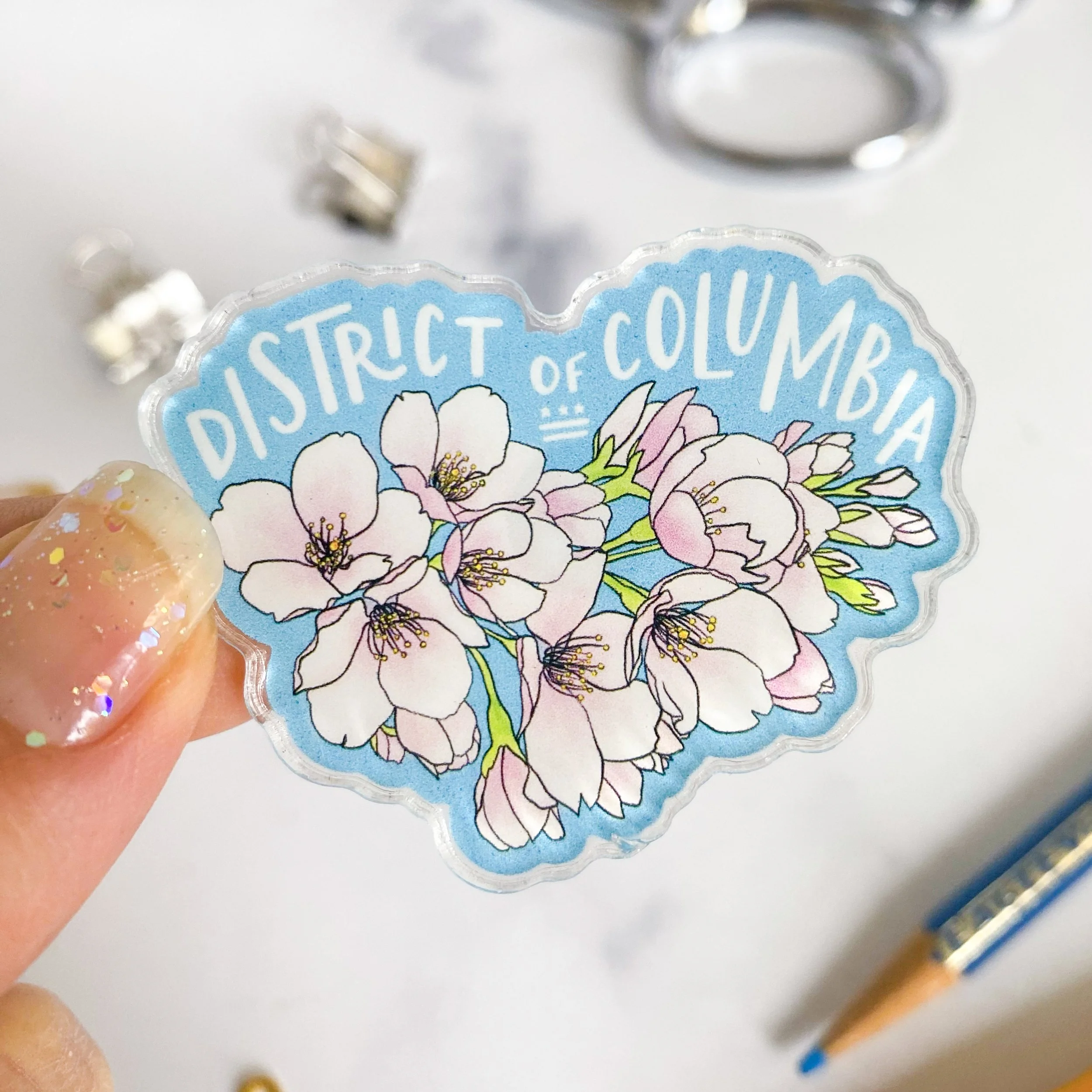 AM-DCB | DC Cherry Blossoms Acrylic Magnet