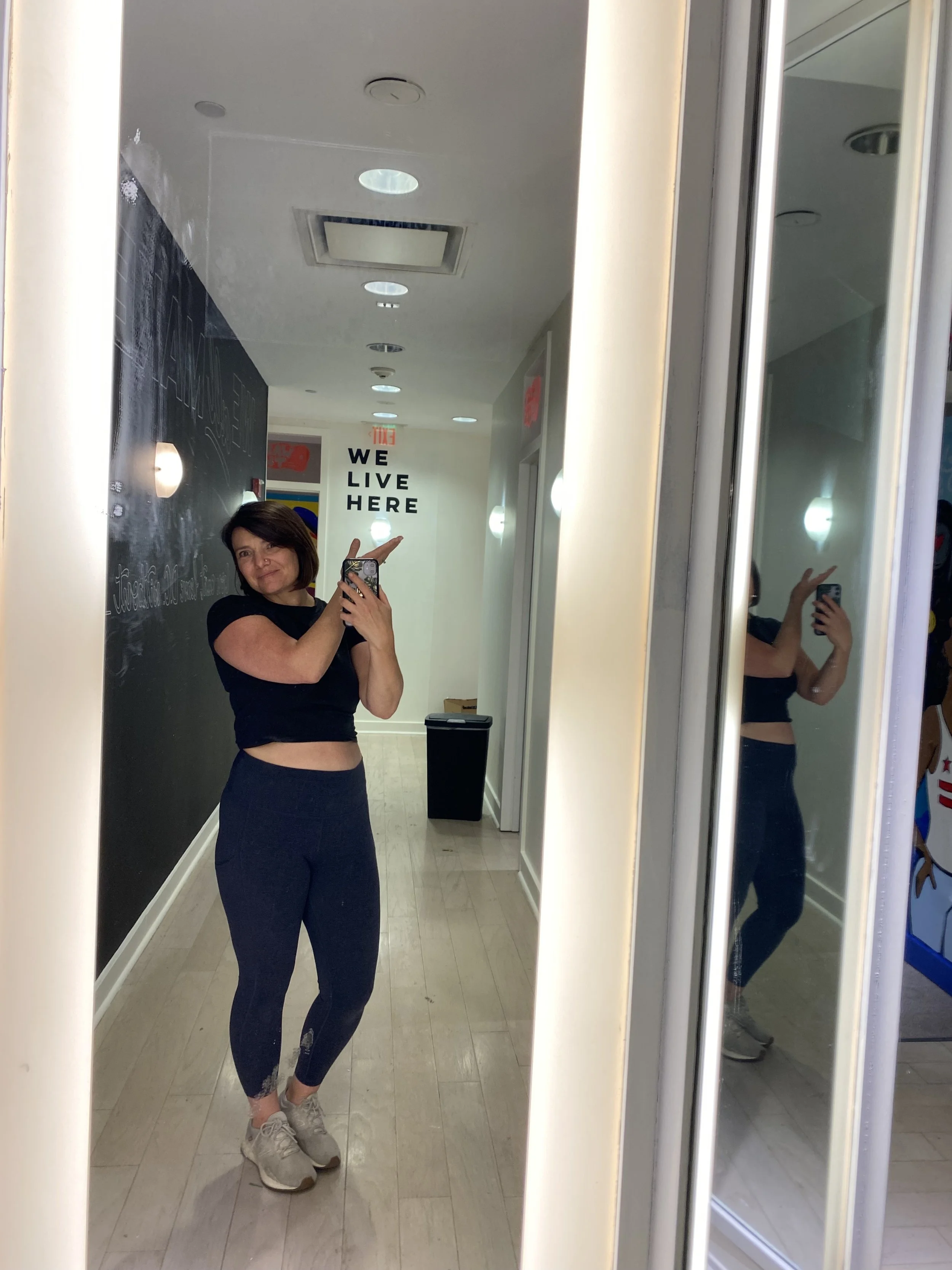  - so that the customer can take a selfie in the hallway mirror with the text.