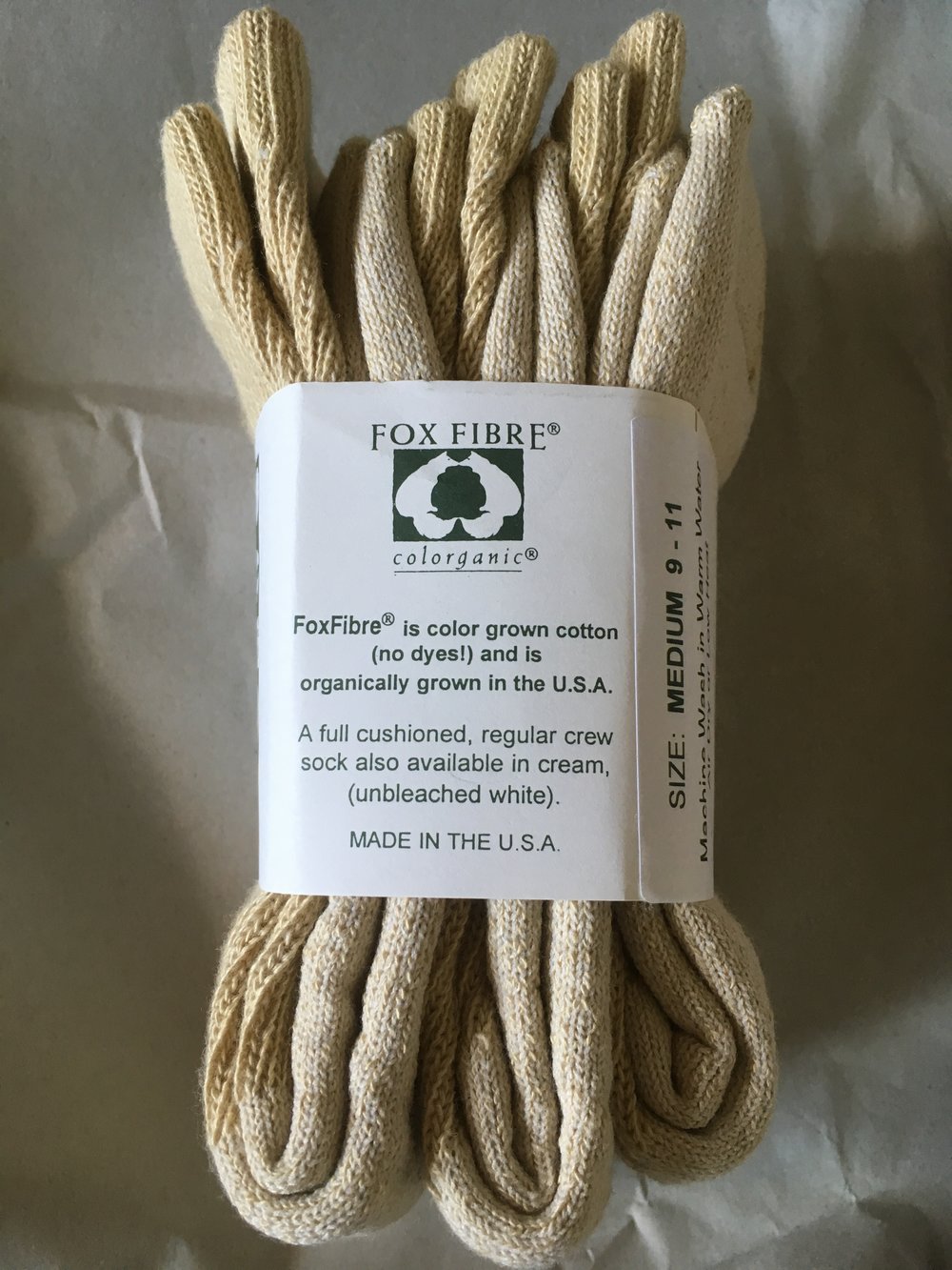 Organic Threads Colorgrown Organic Cotton /"No Shows/" Socks NEW Made in USA