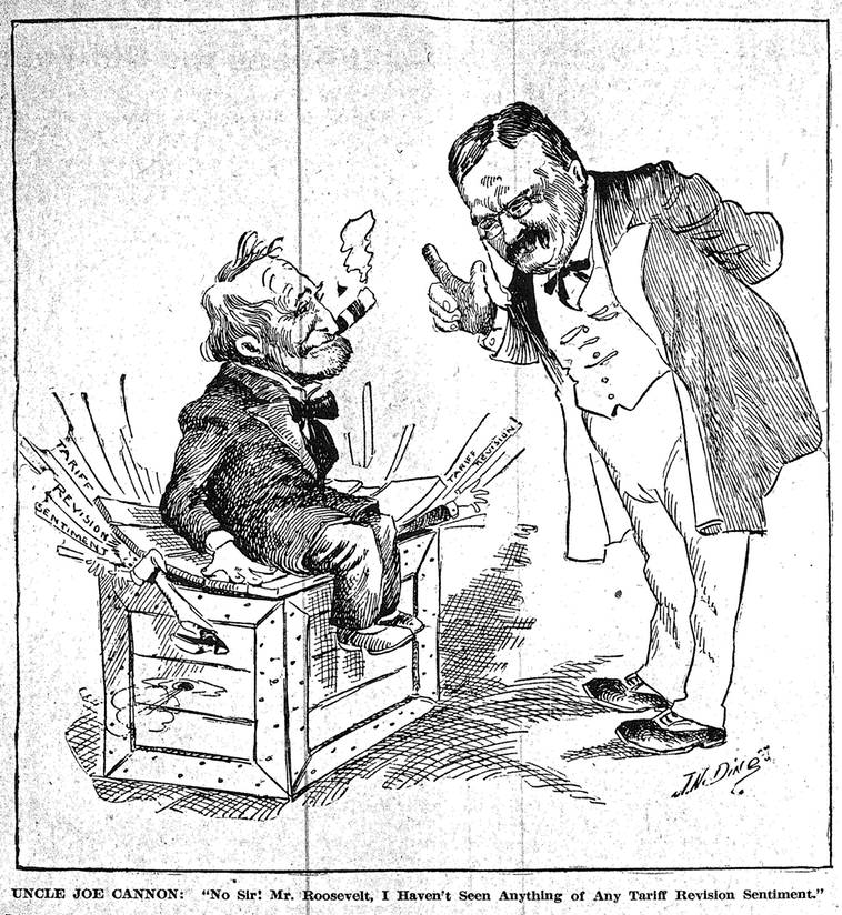 No sir! Mr. TR, I haven't seen anything of any tariff revision sentiment - Jan. 17, 1905