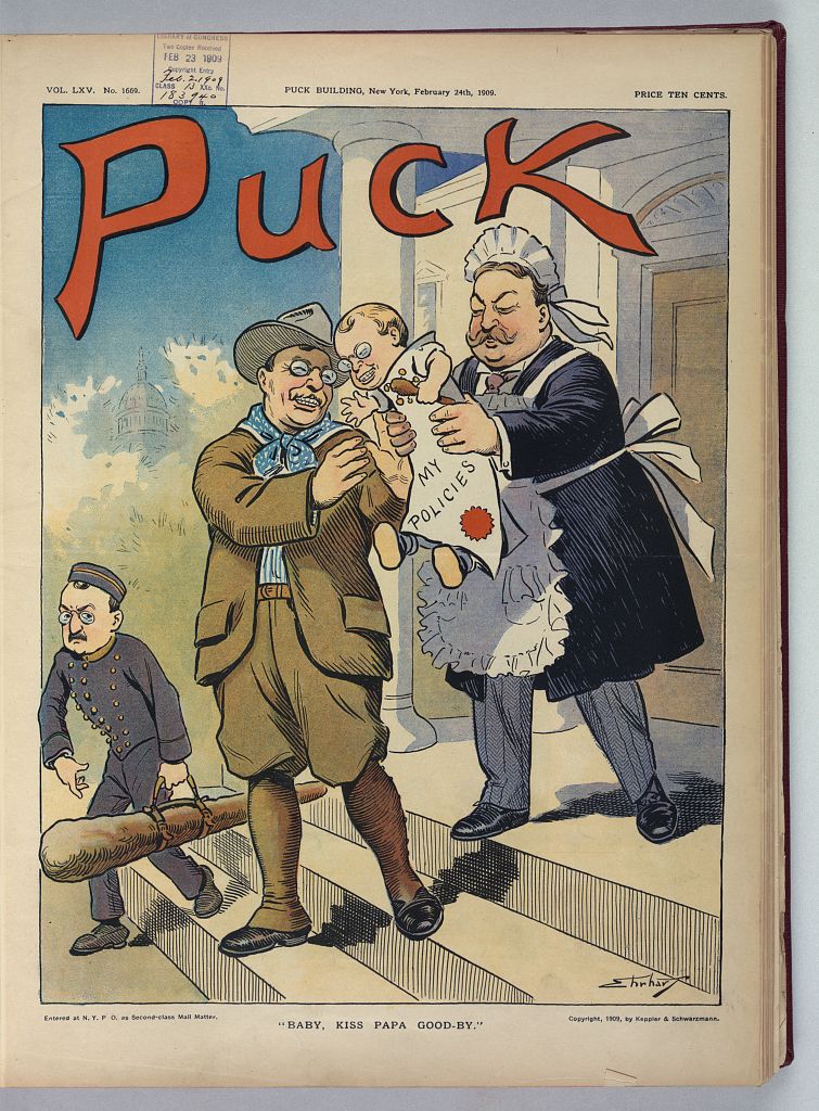 Baby, kiss papa good-by - Feb. 24, 1909
