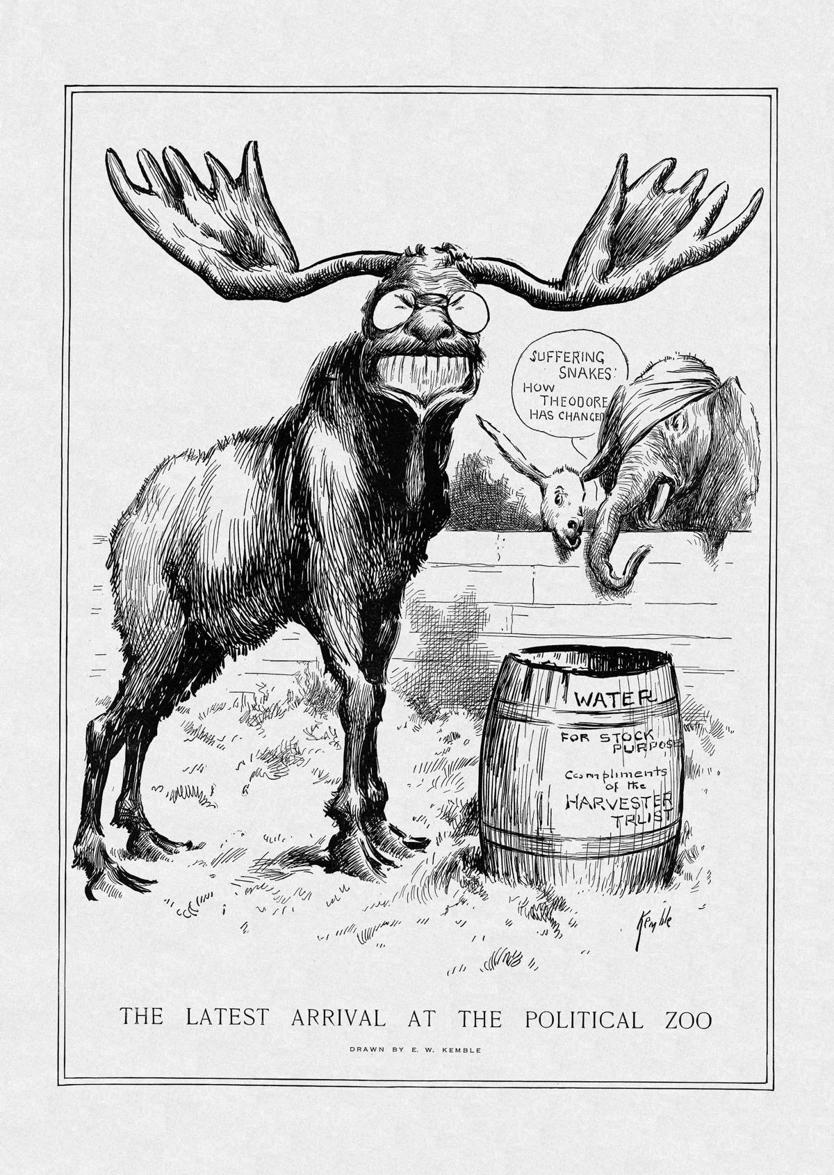 The Latest Arrival at the Political Zoo - July 20, 1912