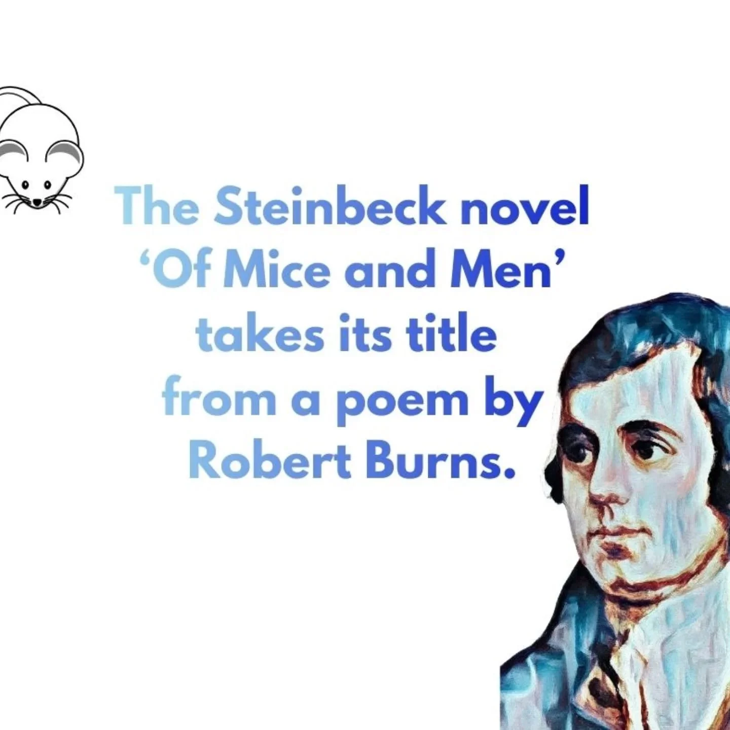 Robert Burns Day is tomorrow.

🎈