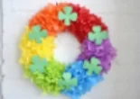 Paper Rainbow Door Wreath