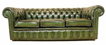 The British Green leather library chesterfield, or for smoking conversation in a lounge.