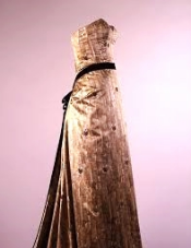 Evening Frock in Shantung, yellow 