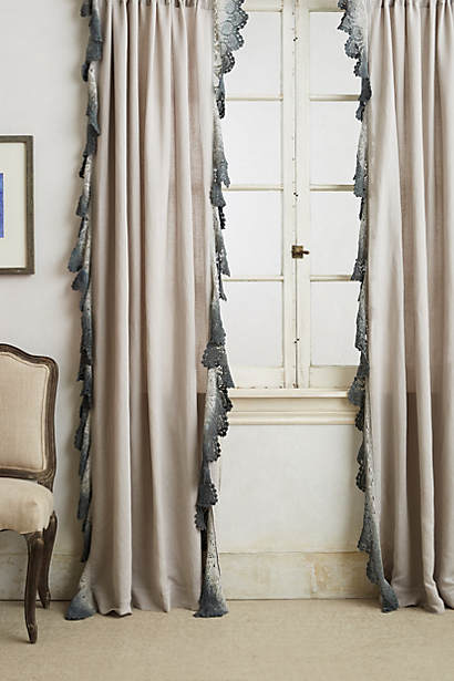 Grey tone drapery faux silk & lace