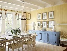 Morning Sun in a kitchen dining setting. Large windows effect the colour intensity and saturation. The airy effect is carried through in the light tones of the room. 