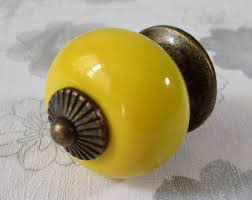 Yellow Porcelain Knob