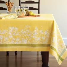 Dress with table cloth and napkins. 