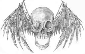 Feather wing Skull. 