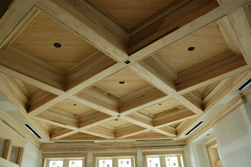 Intricate Coffered Wood 