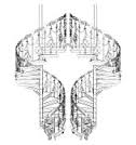 The Grand double spiral staircase. 