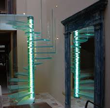 Modern Glass and lighted pole Spiral
