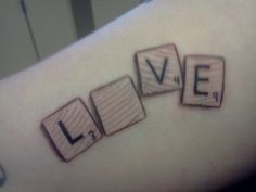 Tattoo & Tile: the game of scrabble and the LOVE of words......
